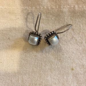 Silpada pearl and silver earrings